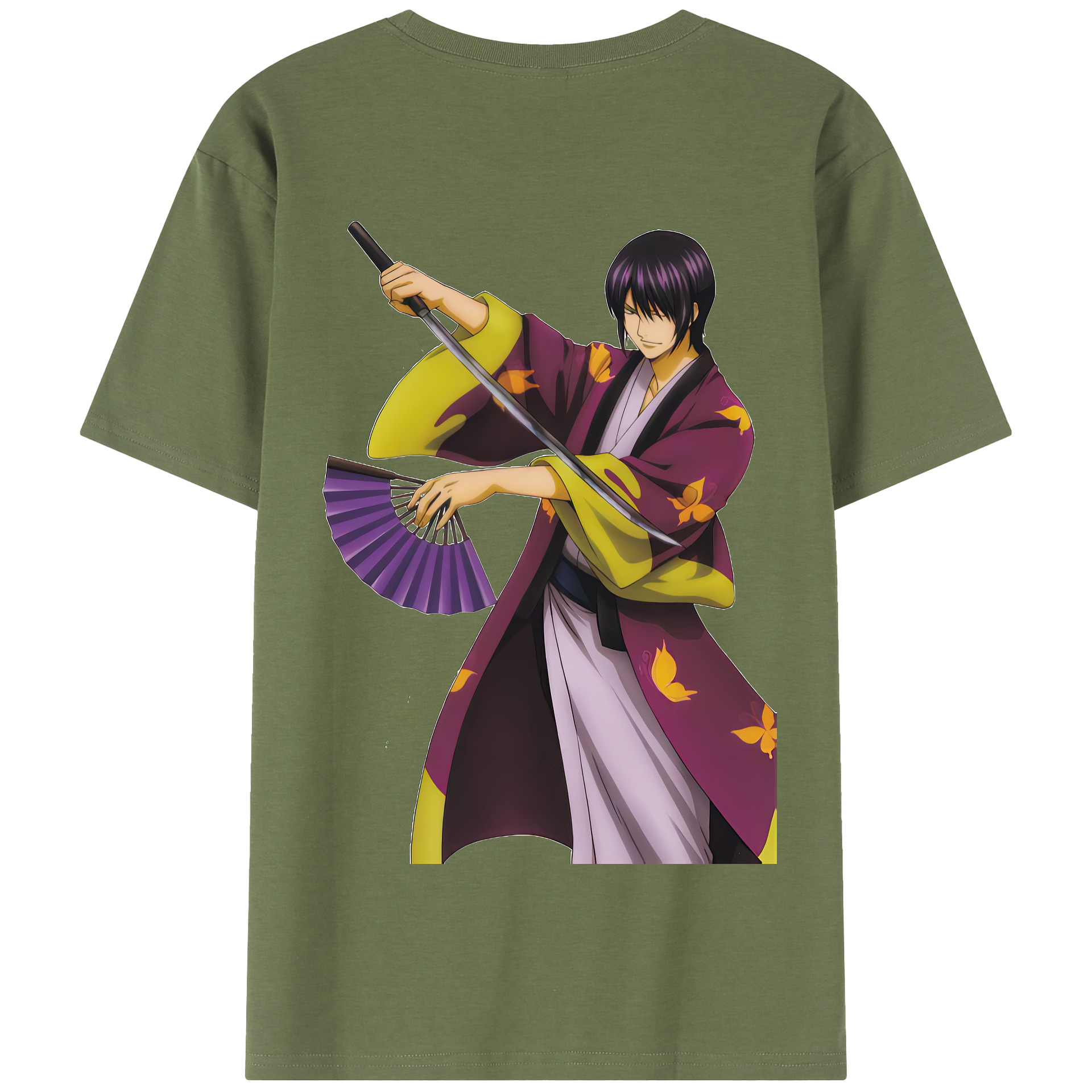 （画像用） ぎんたま 坂田銀時（さかたぎんとき） 神楽 志村新八（しむら しんぱち） GINTAMA Sakata Gintoki Kagura Shimura Shinpachi 綿100％半袖Tシャツ（背面プリント）